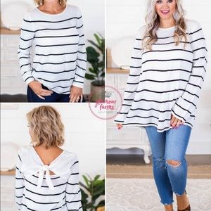 Bow back sweater